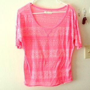 Hollister Half-Sleeved Tribal Print Top