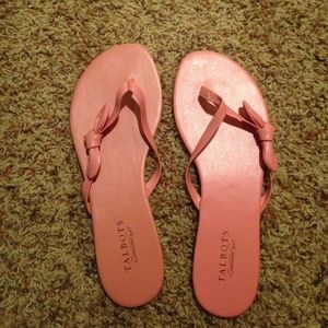Make offer! Talbots Pink Leather Flip Flops