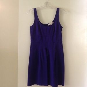 EUC Loft purple ponte sleeveless dress