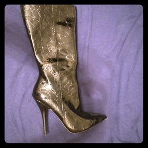 Leather calf high black Aldo boots