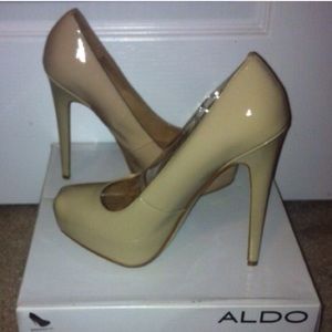 ALDO Nude Patent Leather Pumps