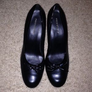 Predictions Black High-Heel Shoes W/ Bow