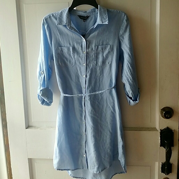 New Look Chambray Cotton Shirt Dress