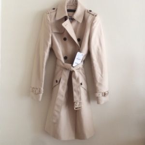 Tan Beige Zara Woman Trench Coat Brand New!