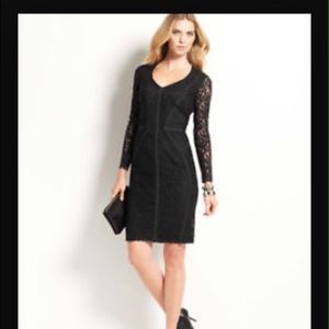 NWOT Ann Taylor black lace shift dress