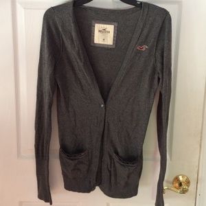 Grey long hollister sweater