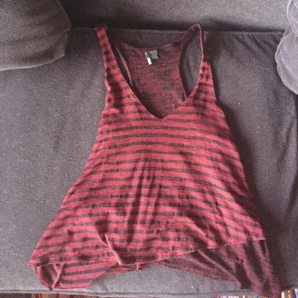 Red and black tank top