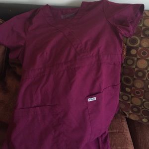 Grey' Anatomy maroon scrubs