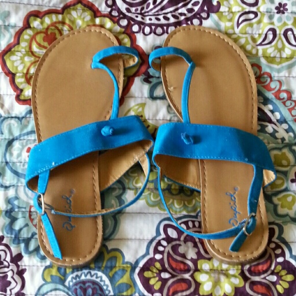 Qupid blue sandals