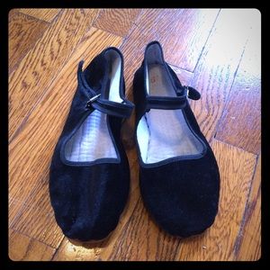 Velvet Mary Janes