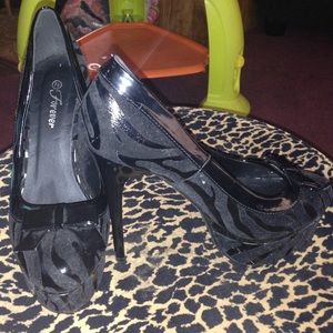 Zebra design Heels