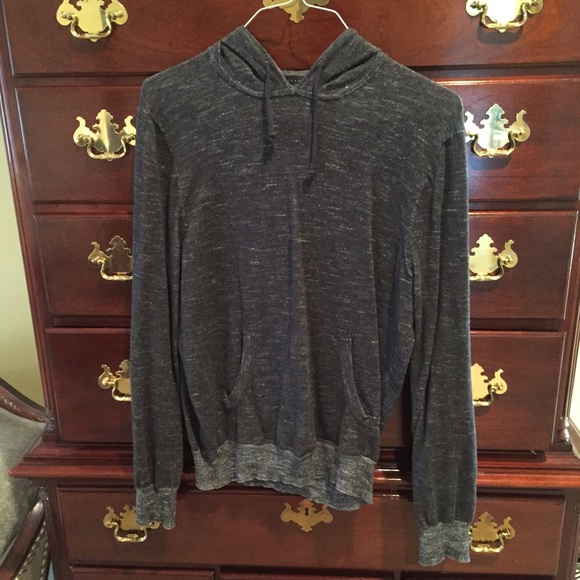 Dark gray men's hooded sweat shirt