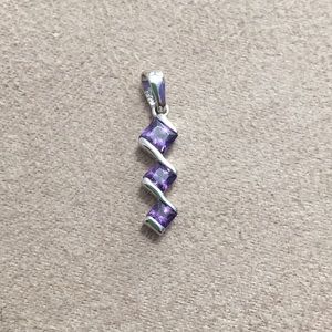 Purple and silver pendant
