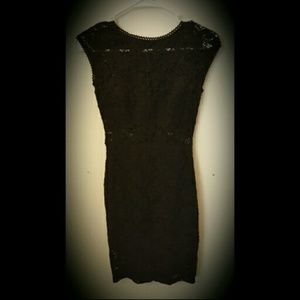 Short Length black lace dress from Foreign exchang