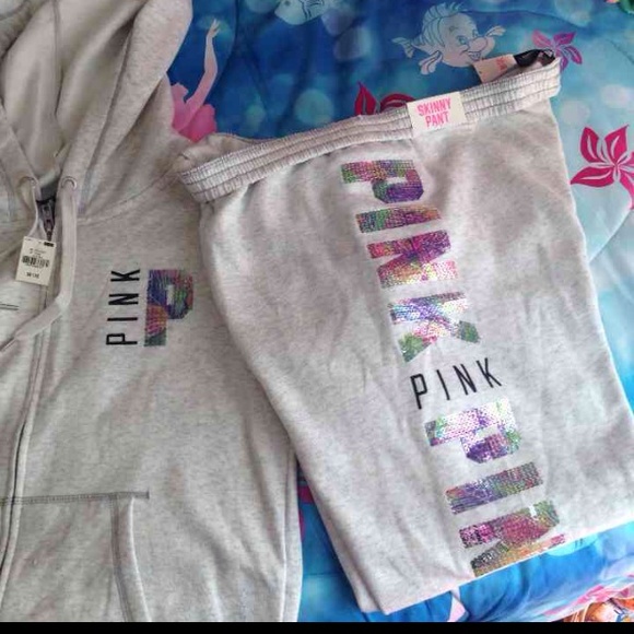 ××SOLD××Victorias Secret Pink Tropical Bling Set - Picture 4 of 4