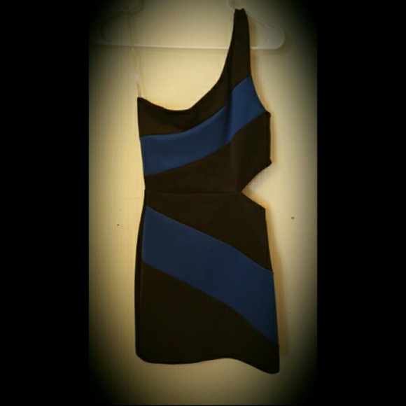 Short Length black/blue dress fr Wet Seal