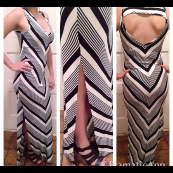 Black and White maxi dress