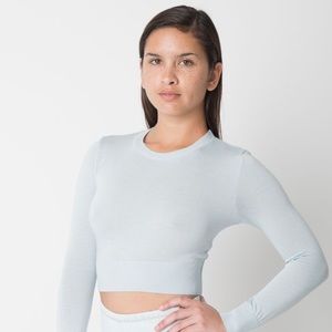 American Apparel Ice Blue Lightweight Crop Sweater