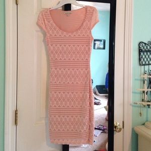 Coral laced dress