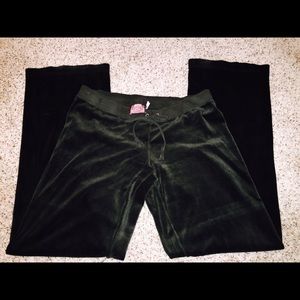 Juicy couture velour track pant dark green