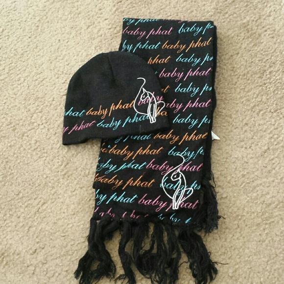 Matching baby phat hat and scarf