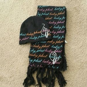 Matching baby phat hat and scarf