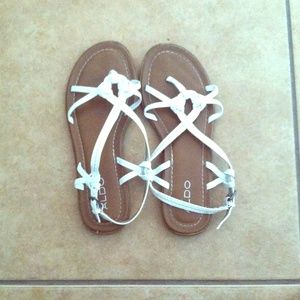 White ALDO sandals