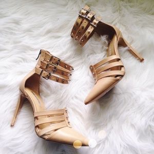 BCBGeneration Shoes - BCBGeneration Nude Studded Pumps BCBGeneration Shoes - BCBGeneration Nude Studded Pumps