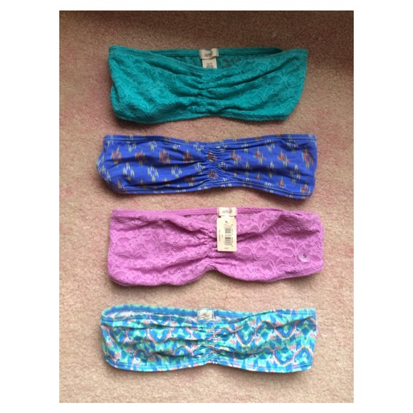 4 bundled Aerie bandeau bralettes