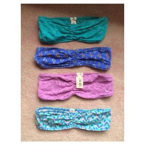 4 bundled Aerie bandeau bralettes