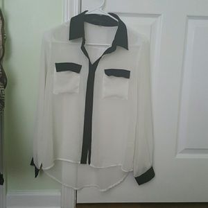 White and black Tuxedo shirt purchased from nastyg