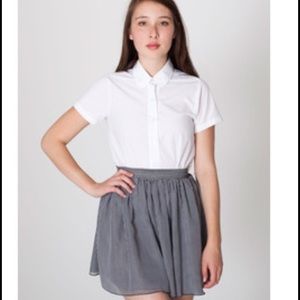 American Apparel Striped Chiffon Mini Skirt