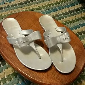 Coach silver jelly sandals 8.5/9