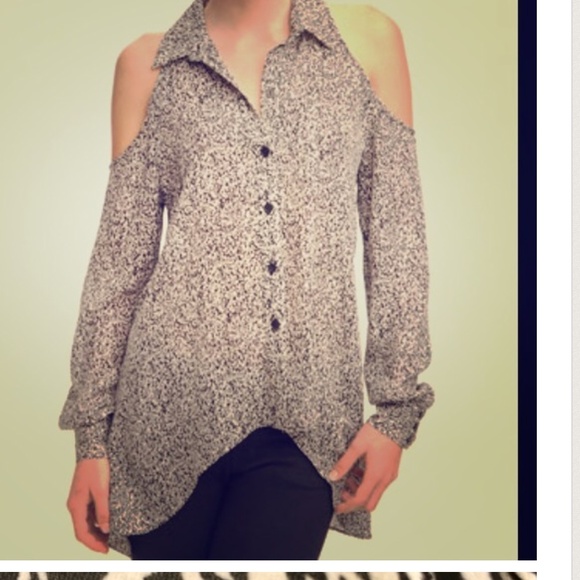 Parker cold shoulder printed blouse