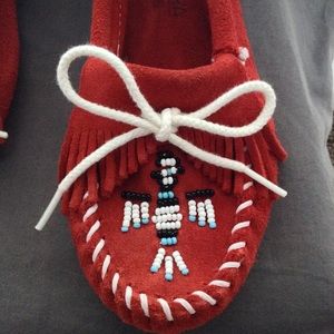 Red Minnetonka Moccasins