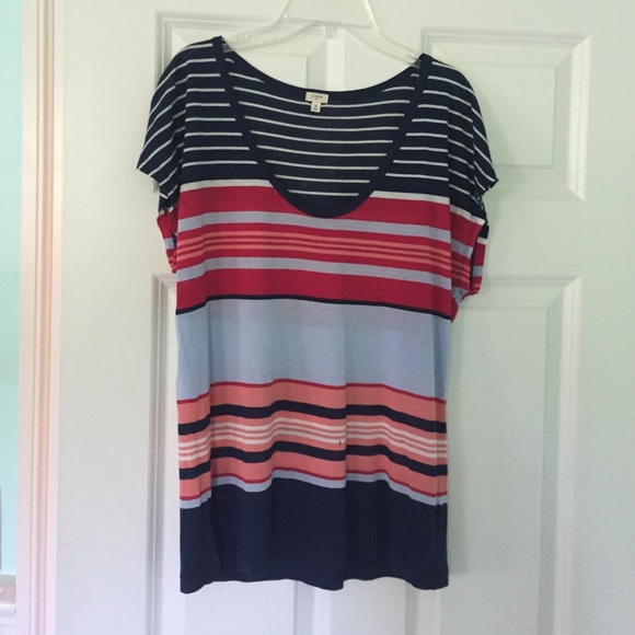 Red white & blue Striped Tee