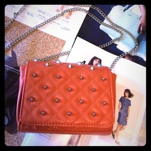 Very cute orange color stud Zara cross body bag!!!