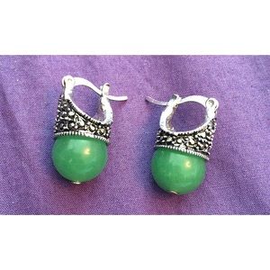 Green Stone Earrings