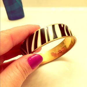 Kate Spade medium sized bangle zebra stripe