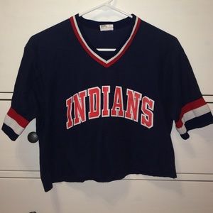 Indians cropped vintage tee