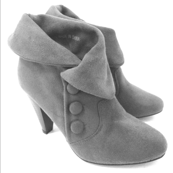 Gray ankle booties