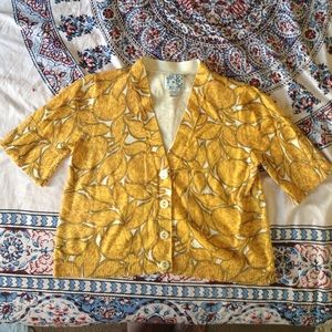 Anthropologie cropped, shortsleeve cardigan