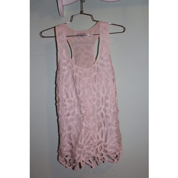 Madewell white delicate lace racer back tank top