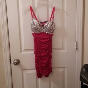 Sexy sequin red dress