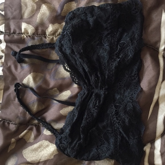 VS PINK black bralette