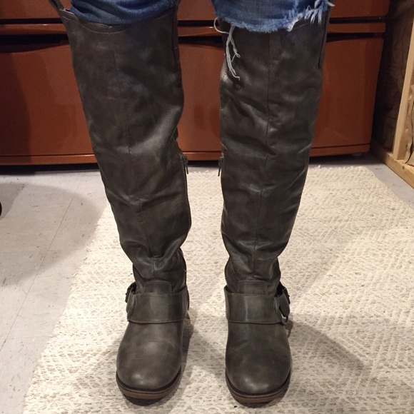 Knee high tan boots