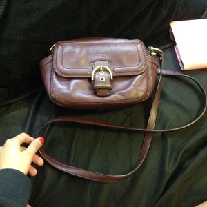 Authentic maroon coach cross body!