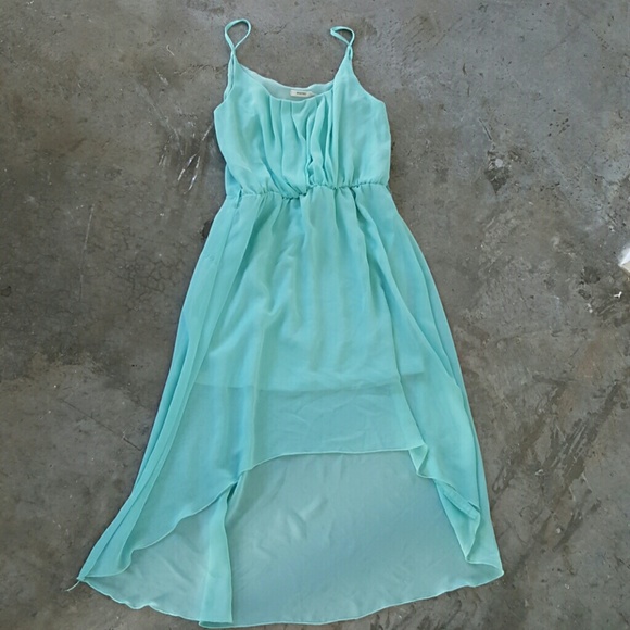 SOLD -- Light blue/teal chiffon summer dress