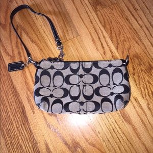 Black Coach Wristlet