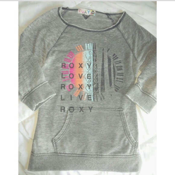 Roxy Jackets & Blazers - SALE NWOT Grey Roxy Half Sleeve Pull Over Crewneck